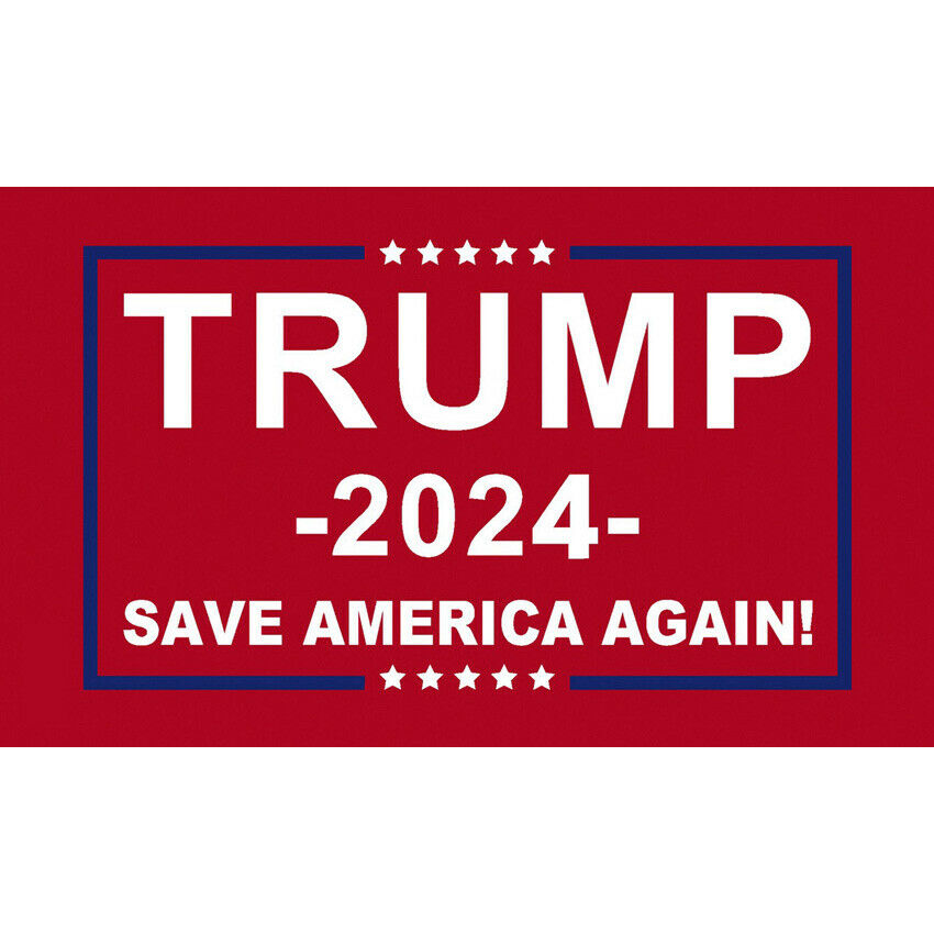 Pringcor 3x5ft 2024 Donald Trump Save America Again Flag Red Maga Patriot Usa