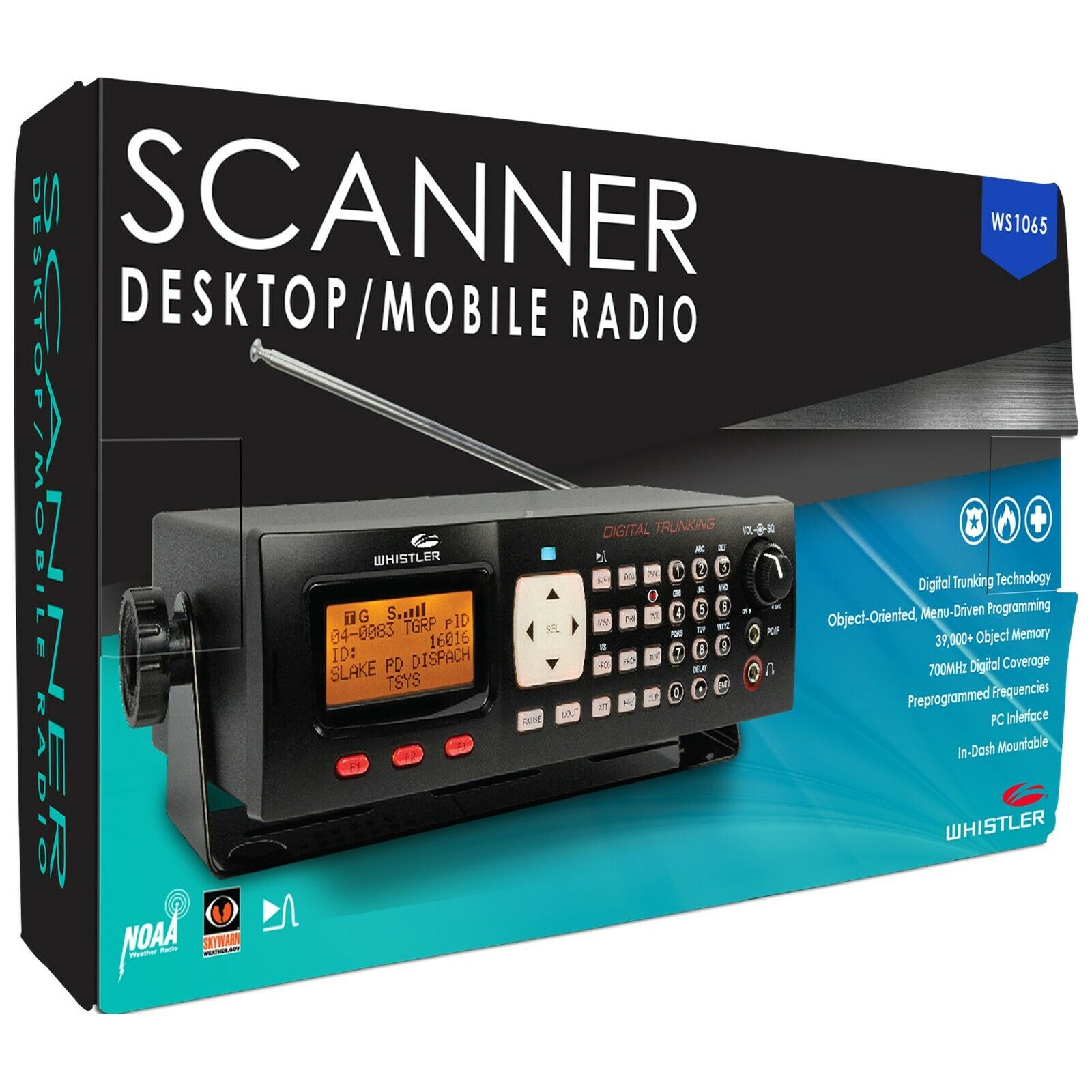 Whistler Ws1065 Desktop/mobile Digital Scanner Radio