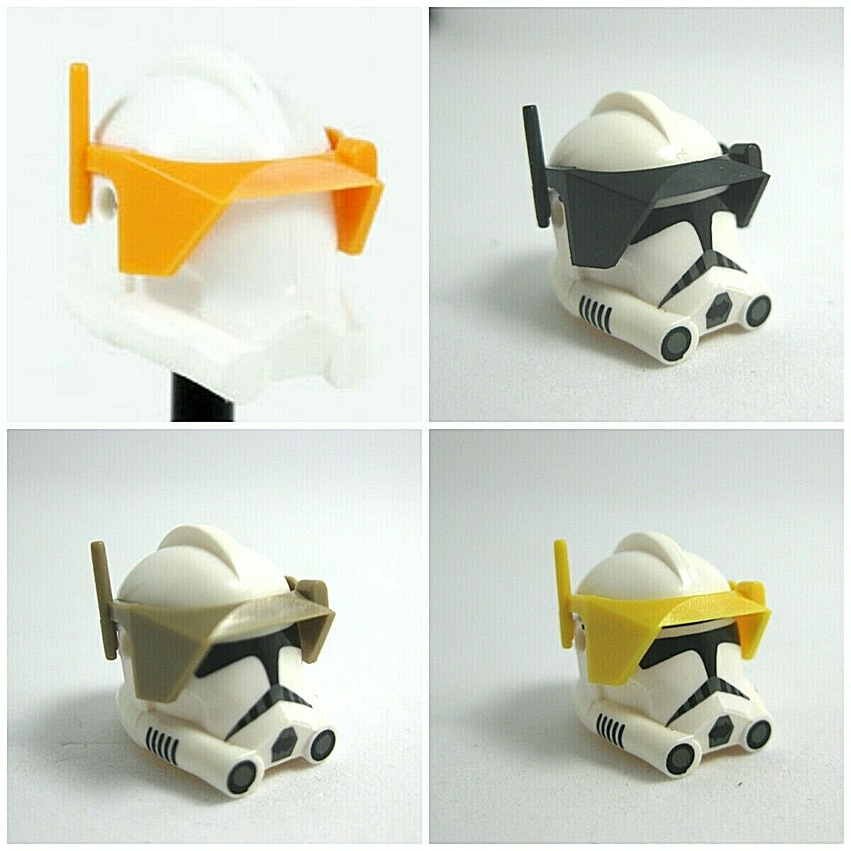 Clone Army Customs Detail Visor For Minifigures -star Wars -pick Color! P2, Or