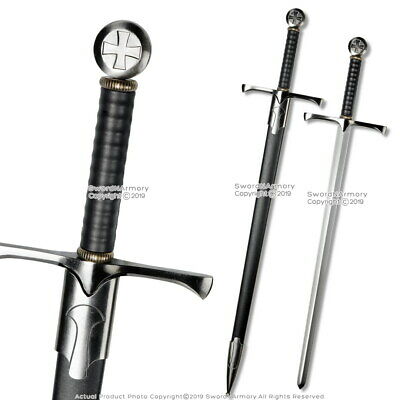 41" Templar Crusader Medieval Knight's Arming Sword With Scabbard Cross Pommel