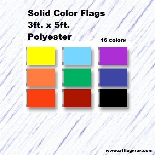 3'x5' Solid Color Blank Flags