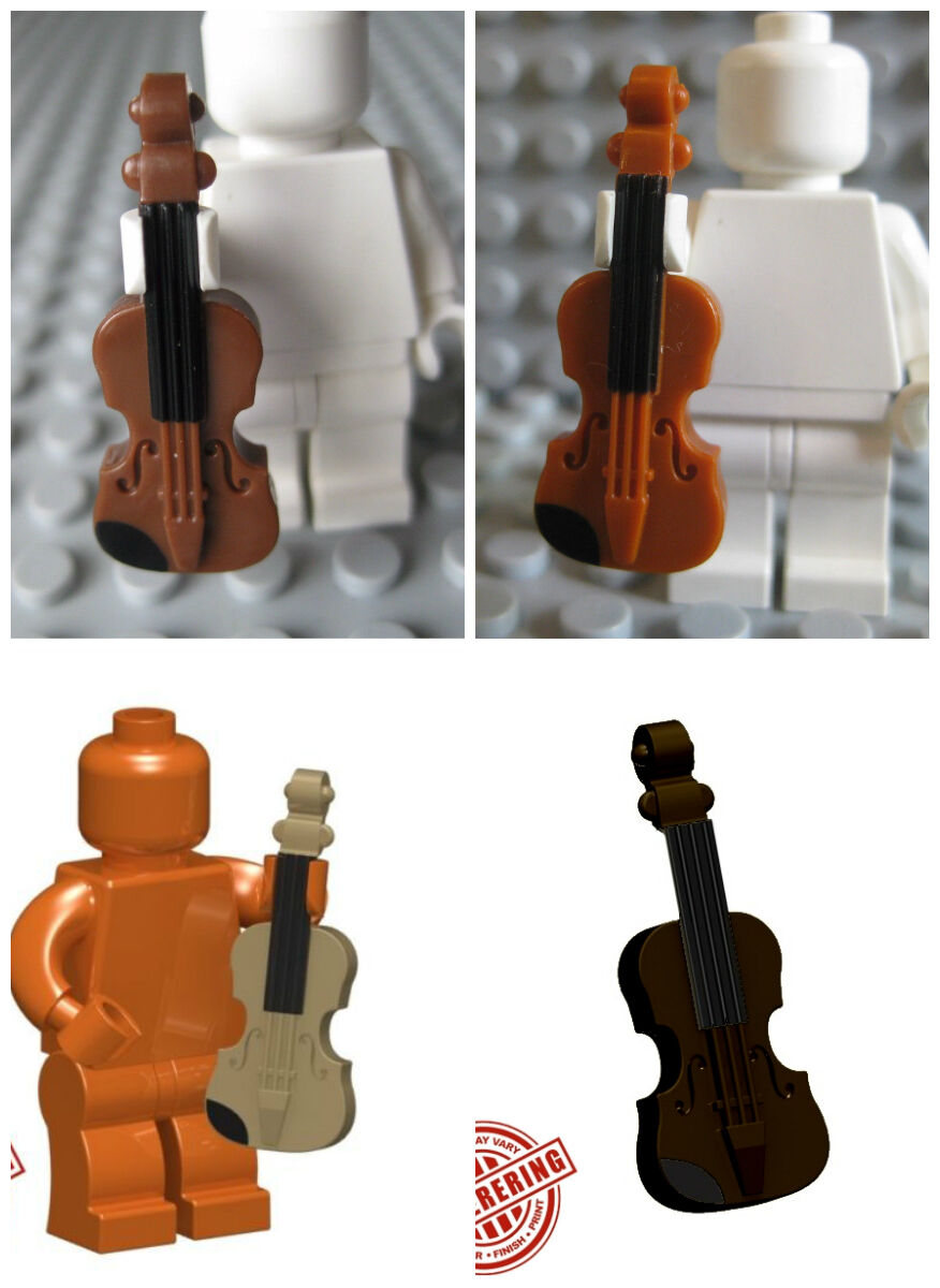 Custom Violin Instrument For Lego Minifigures Musician -pick Your Style!-