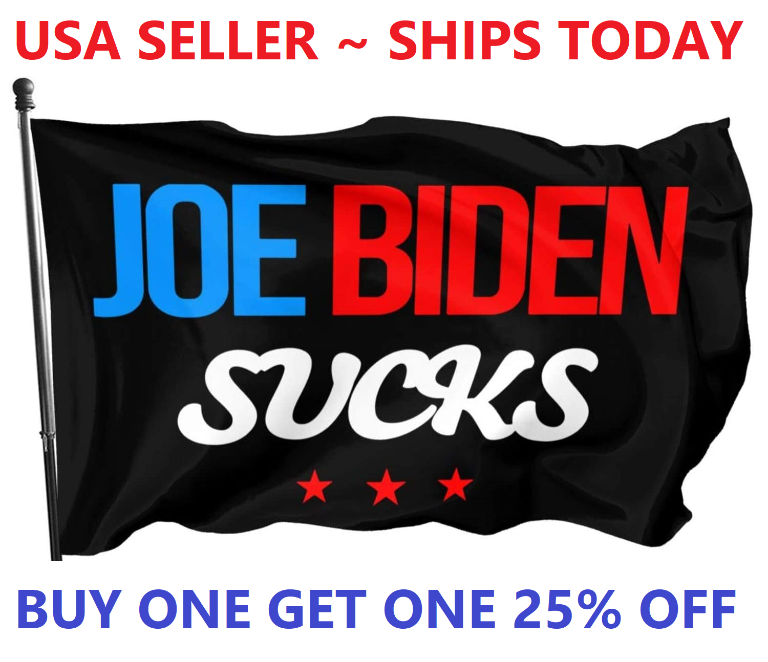 Joe Biden Sucks Flag Not My President Impeach 3x5ft Trump 2024 Usa