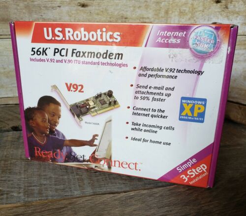 U.s. Robotics  (usr5660a) 56k V92, V90 Pci 95/98/me/w2k/xp - New In Box