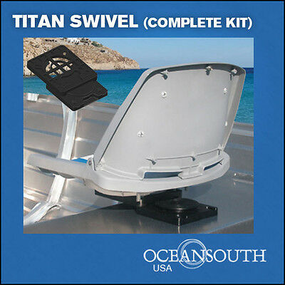 Boat Seat Swivel Removable, For Aluminum Benches On Jon Boats (complete Kit)