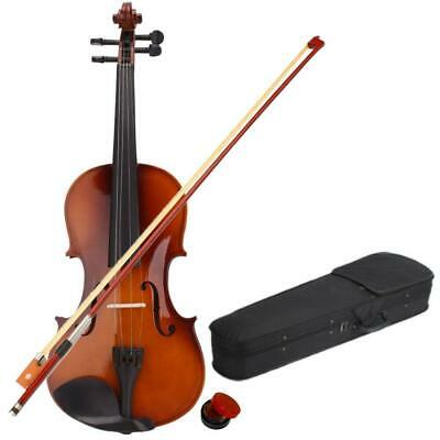 Acoustic Violin 3/4 Full Size With Case Bow Rosin Natural
