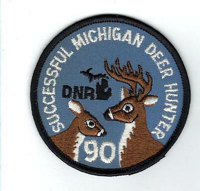 1990 Michigan Dnr Successful Deer Hunter Patch -bear-turkey-elk-moose-fishing