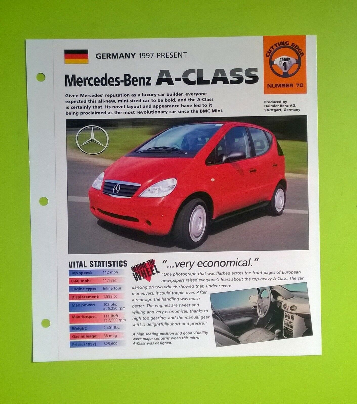 Imp Mercedes Benz A Class Information  Brochure  Hot Cars