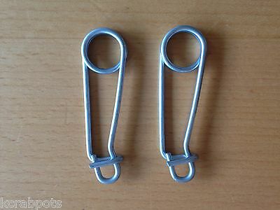 Gees Minnow Trap Utility Clips / Live Bait Traps Lock Clips - Set Of 2 Clips New