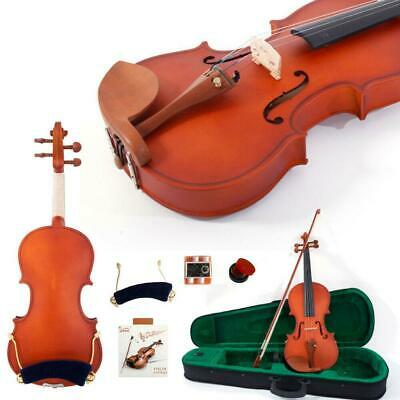Glarry 4/4 Maple Natural Violin Fiddle + Case+ Bow+ Shoulder Rest +tuner+ Rosin