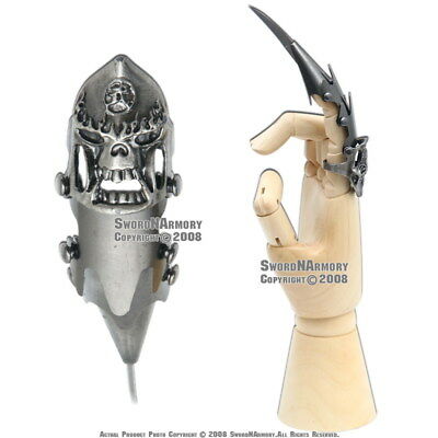 Fantasy Iron Reaver Skull Claw Knife Finger Armor With Blade