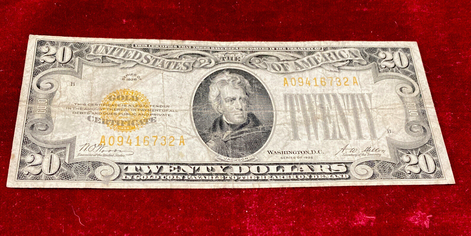 Series 1928 $20 Gold Certificate