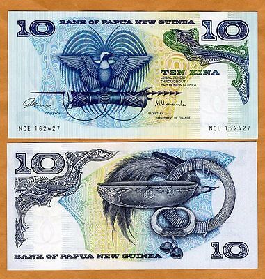Papua New Guinea 10 Kina, 1985 P-7, Cv=$50 Unc > Scarce