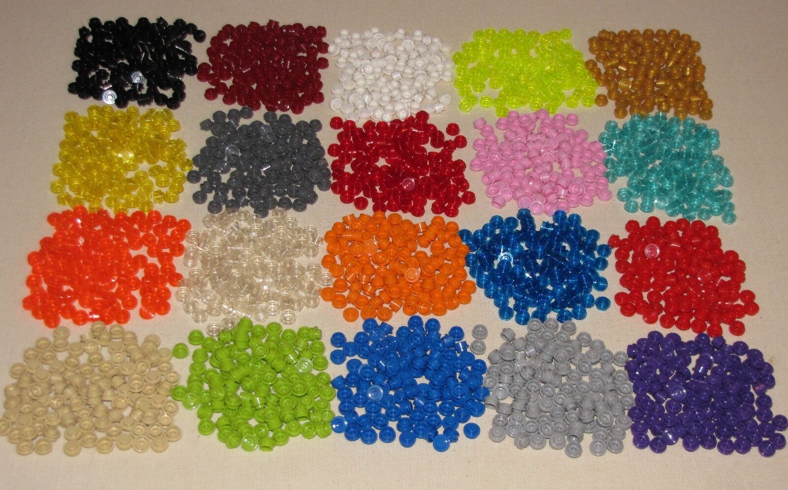 Lego Colored 1 X 1 Round Dot Plates Bricks Building Blocks You Pick 100 Per Lot
