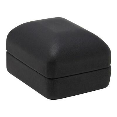 New Black Jewelry Leather Gift Box For Ring Holder Wedding Engagement Present