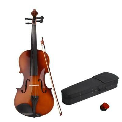 New 4/4 Adult Acoustic Right Handed Violin W/ Case Bridge Bow Rosin For Beginner
