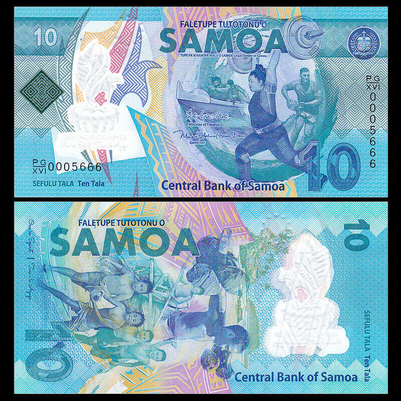 Samoa 10 Tala, 2019, P-new, Polymer, Comm. Unc