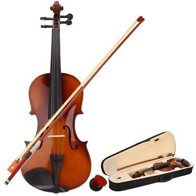 New  Black Friday 4/4 Natural Acoustic Violin Set + Case+ Bow + Rosin