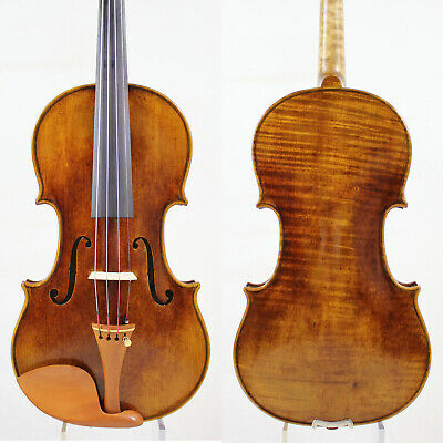 Oil Varnish!1pc Back A Strad Violin 4/4 Copy! #7088 Strong Loud Tone