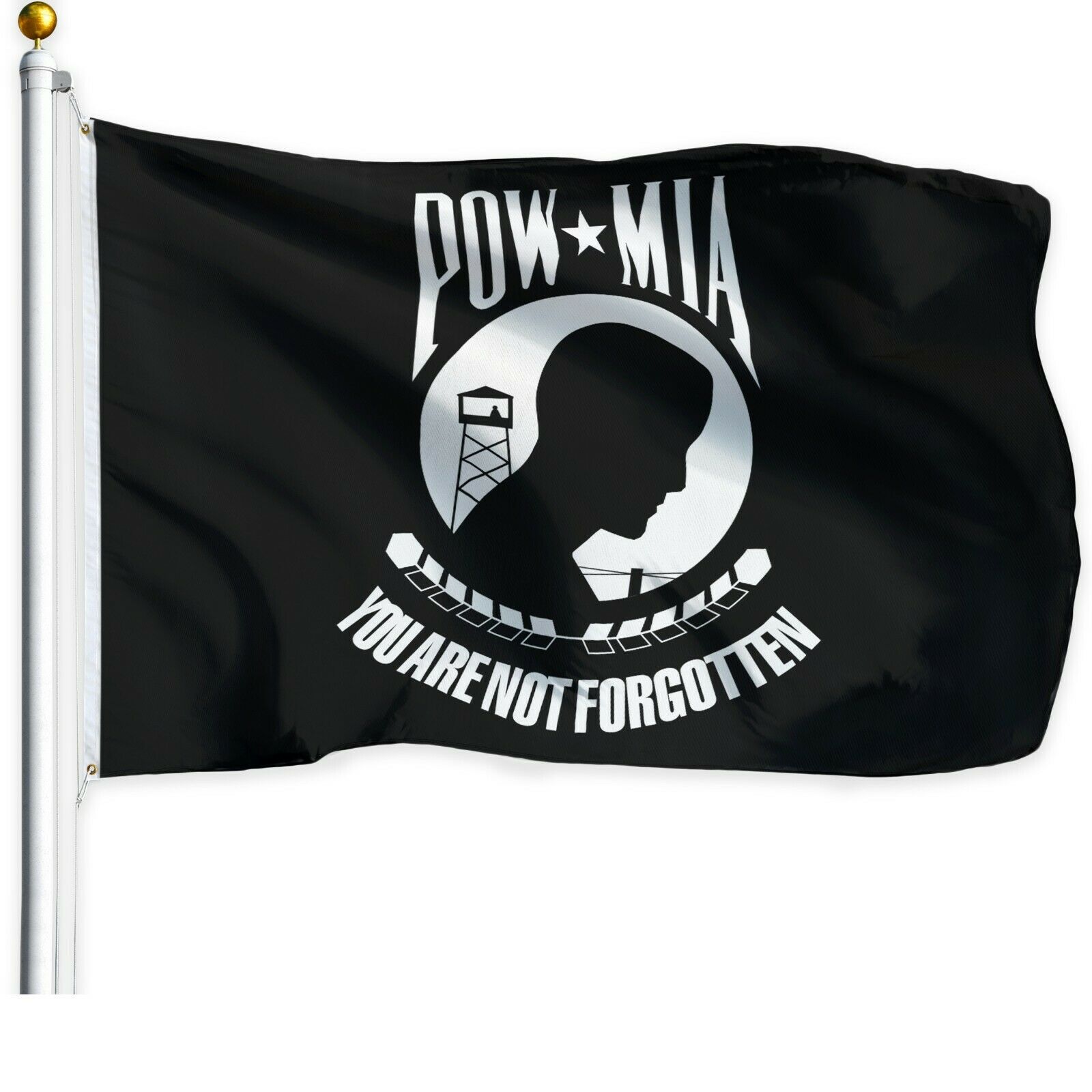 Pow-mia Black Flag You Are Not Forgotten Prisoner Of War 3x5ft