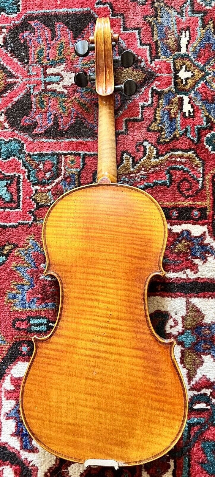 Antique Violin Abert Aug Heberlein Jr  Fine Flamed 1 Piece Back Needs Repair