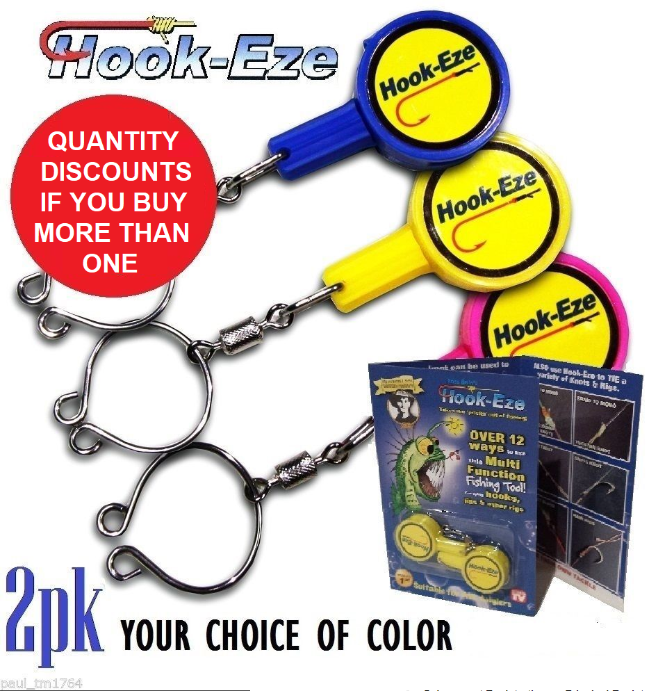 Hook Eze Quick Knot Tool For Fast Hook Tying & Smart Hook Cover