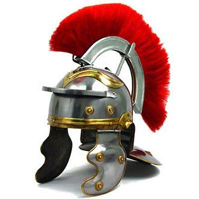 Roman Imperial Gallic Centurion Helmet Italic Red Plume 18ga Steel General