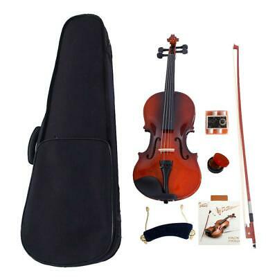 New 1/2 Size Solid Maple Coffee Color Acoustic Violin Set For Beginner