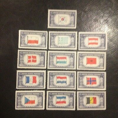 Axis Overrun Countries Stamp Set