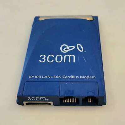 3com Pcmcia Cardbus 10/100 Lan Card + 56k Fax Modem 3c3fem656c 10039559