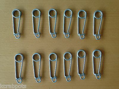 Gees Minnow Trap Utility Clip / Live Bait Traps Lock Clips - Set Of 12 Clips New