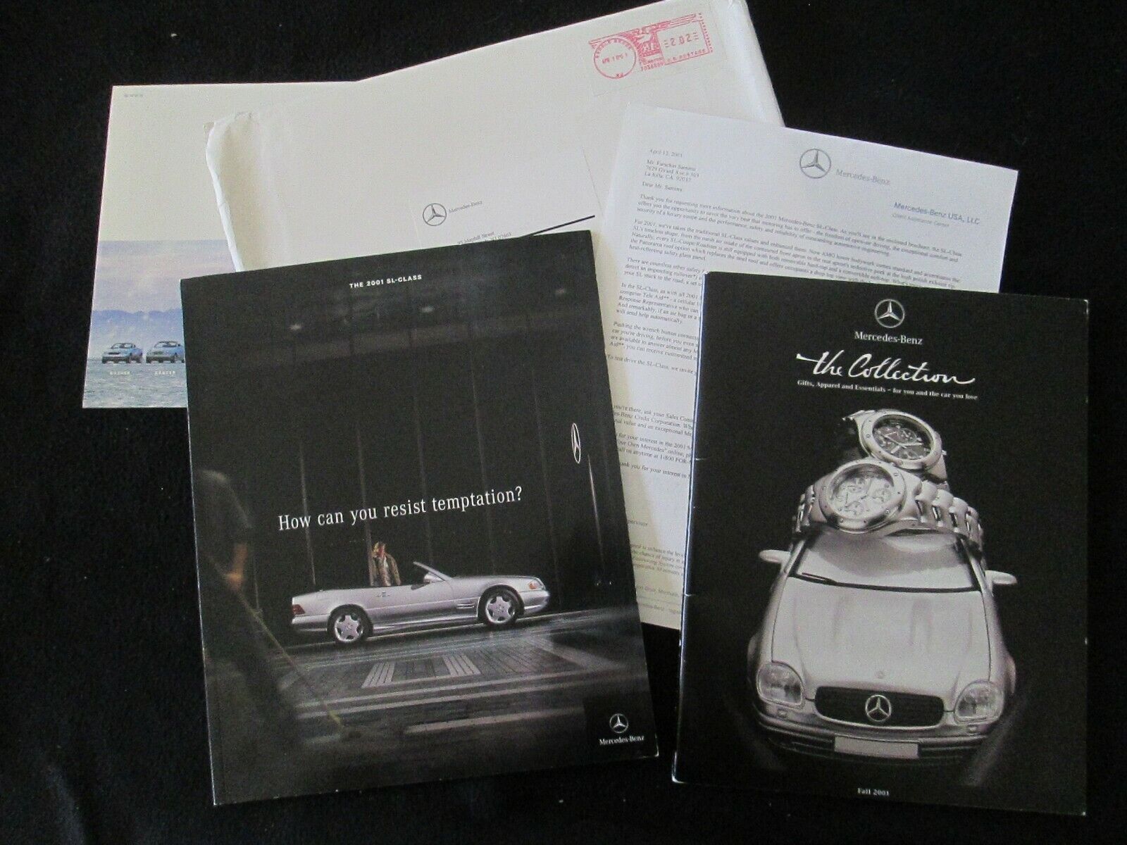 2001 Mercedes Sl-class Sales Brochure R129 500 600 Sl500 Sl600 Us & Catalog Set