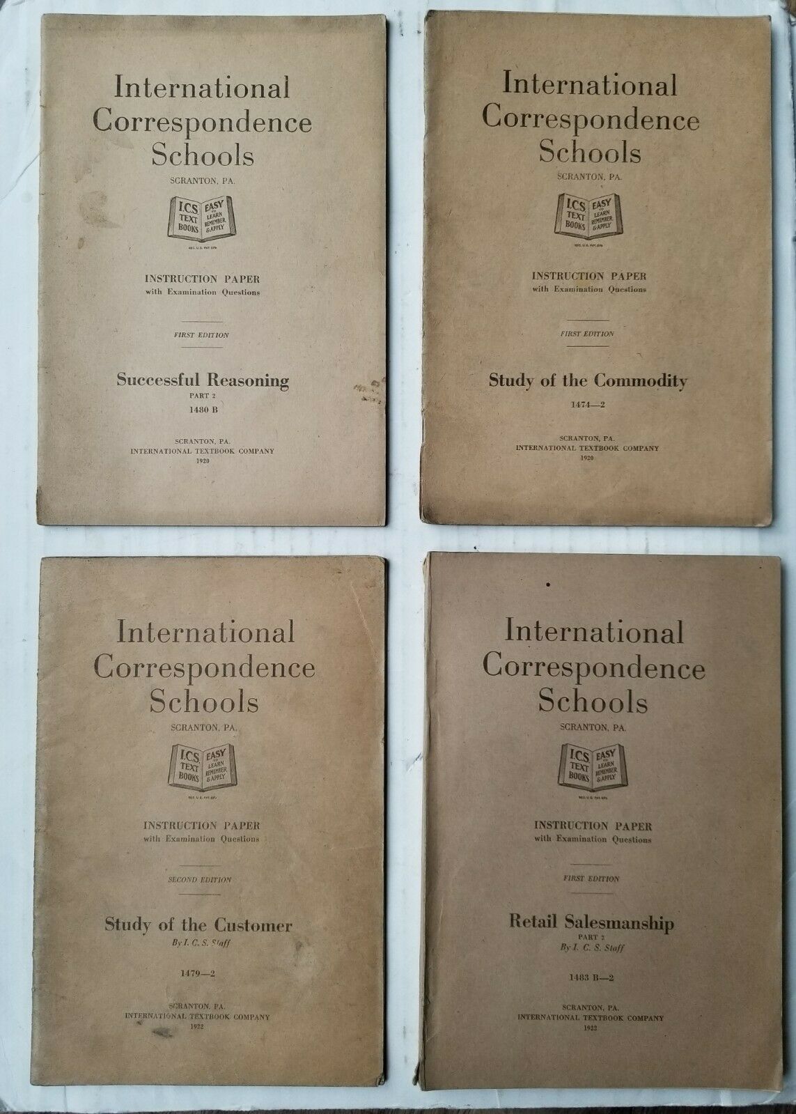 International Correspondence Schools Paperbacks. 1920's. Scranton, Pa.